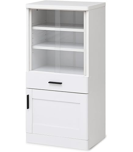 Amazon｜シンプル 幅50cm 高さ120cm スリム レンジボード レンジ台